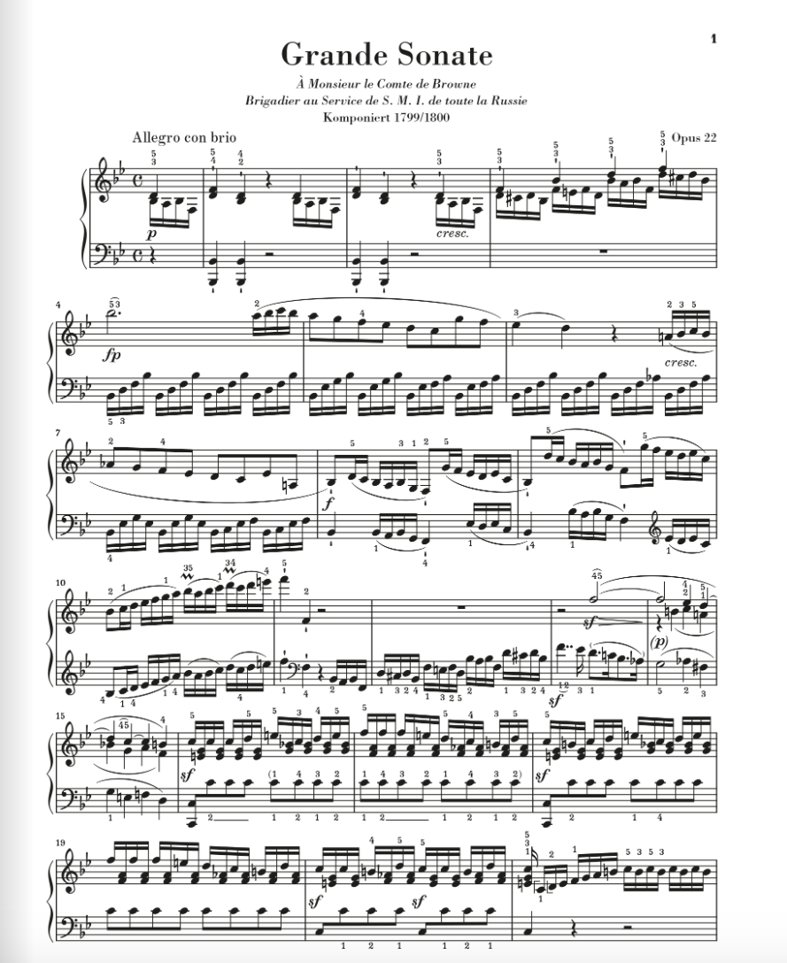 Beethoven - Piano Sonata No 11 B Flat Major Op 22 Book (Urtext Edition)