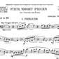 Howard Ferguson - 4 Short Pieces for Clarinet with Piano Accompaniment Book