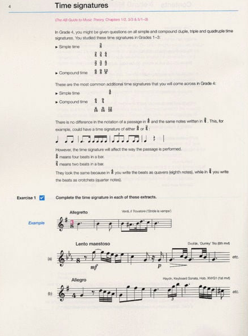 ABRSM Music Theory In Practice - Grade 4 Book (2008) Revised Edition