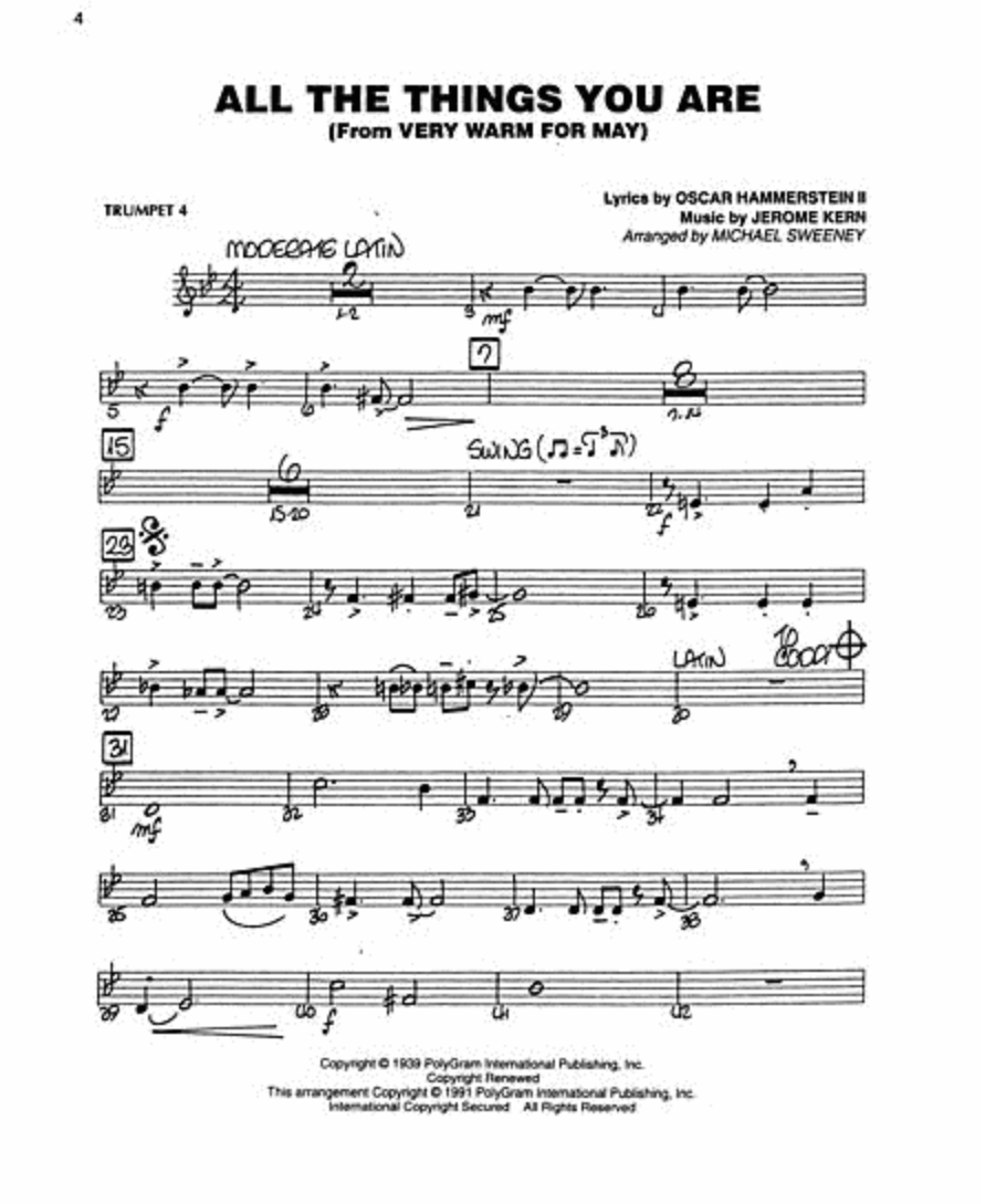 Easy Jazz Favorites - Trumpet 4 Book