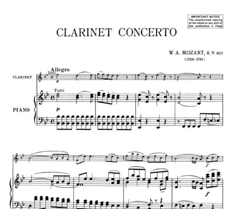 Boosey & Hawkes: Mozart - Concerto A Major K. 622 Clarinet in Bb and Piano Book