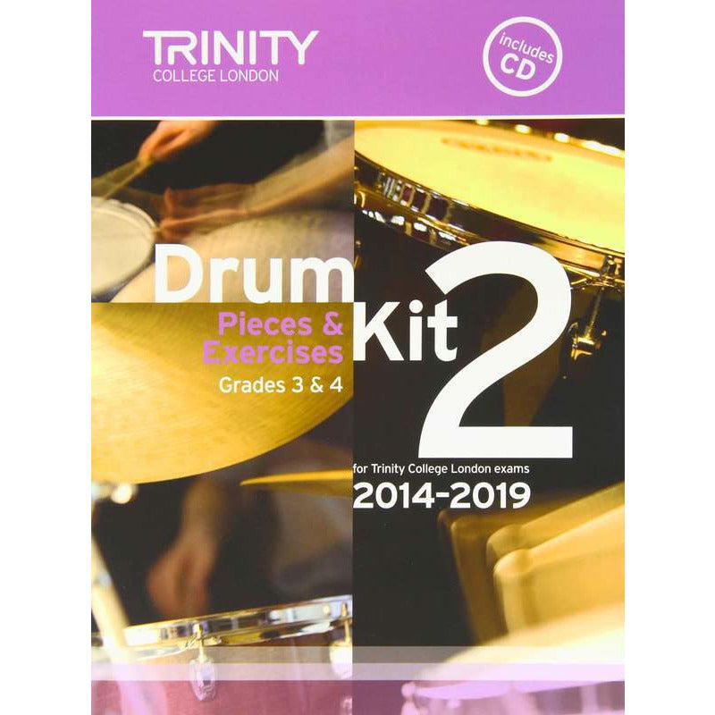 Drum Kit Exam Pieces & Studies Grade 3 & 4 2014 -2019 Book