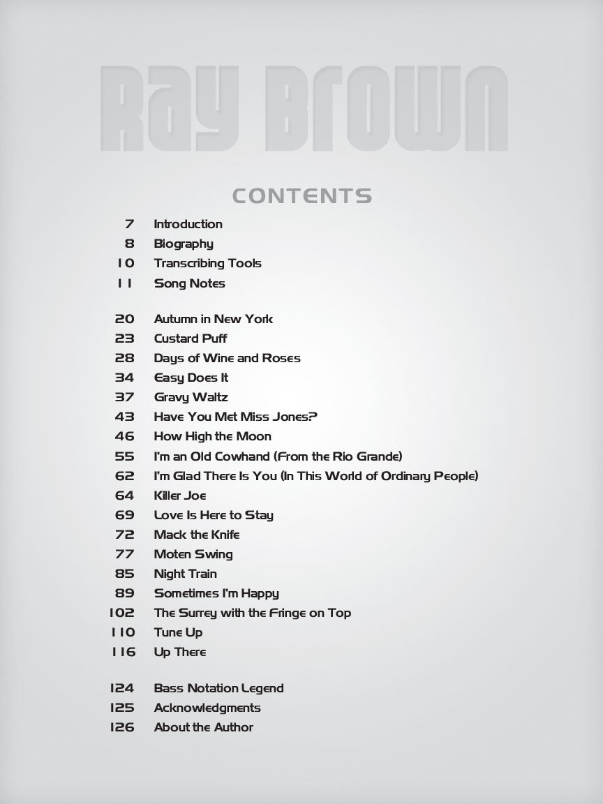 Ray Brown - Legendary Jazz Bassist Songbook Strings