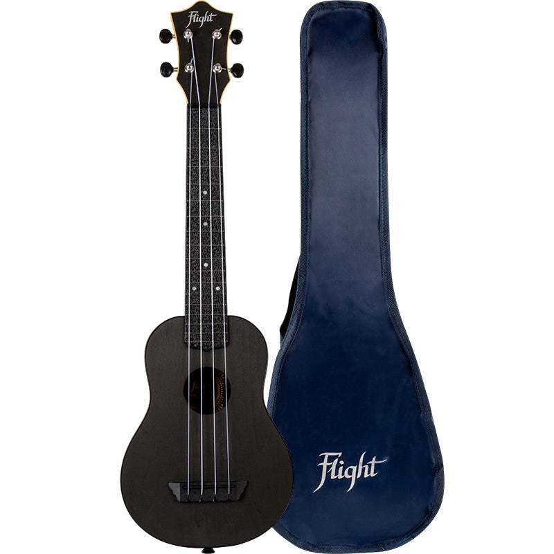 FLIGHT TUSL35 BLACK TRAVEL CONCERT SCALE SOPRANO UKE