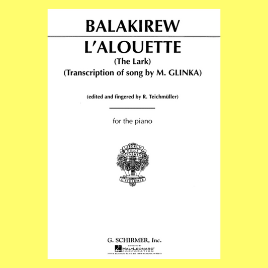 Balakirev - L'Alouette (The Lark) Piano Sheet Music