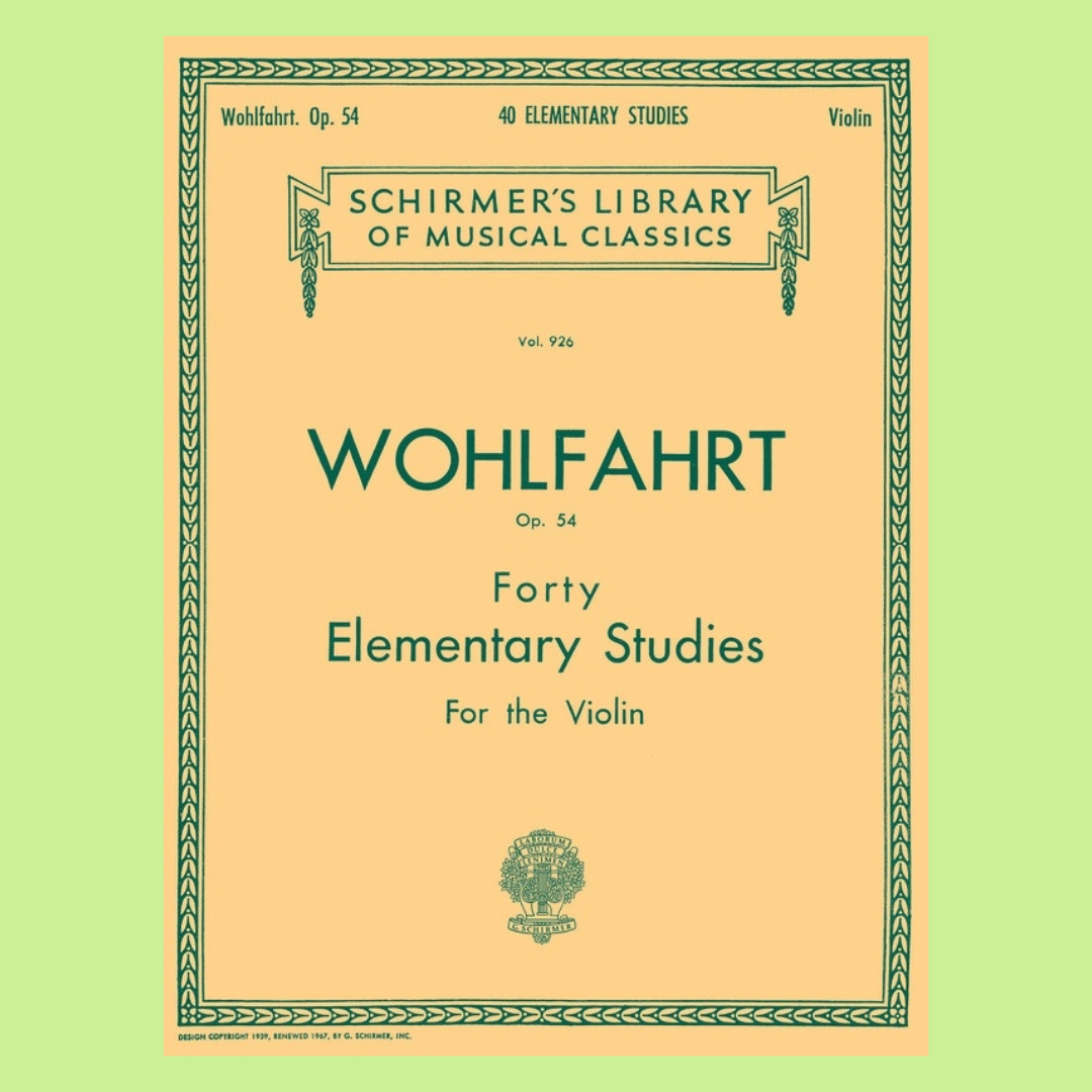 Wohlfahrt - 40 Elementary Studies Op 54 Violin Book