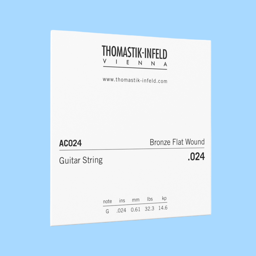 Thomastik Plectrum Bronze Flat Wound Acoustic Guitar Single String - Gauge - 0.24