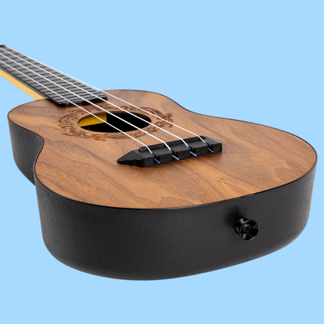 Flight Walnut Travel Concert Ukulele with Salamander Rosette & Gig Bag