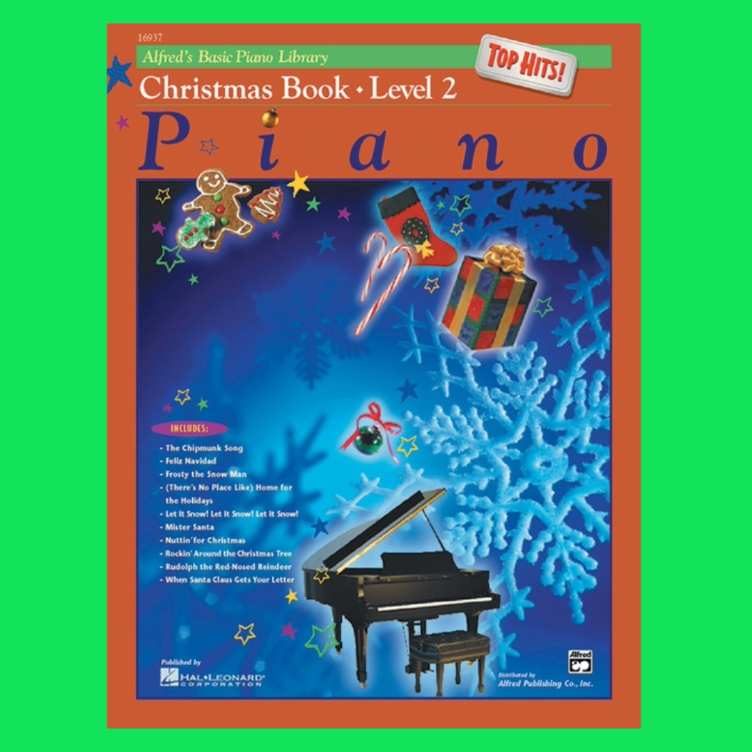 Alfred's Basic Piano Library - Top Hits Christmas Book Level 2