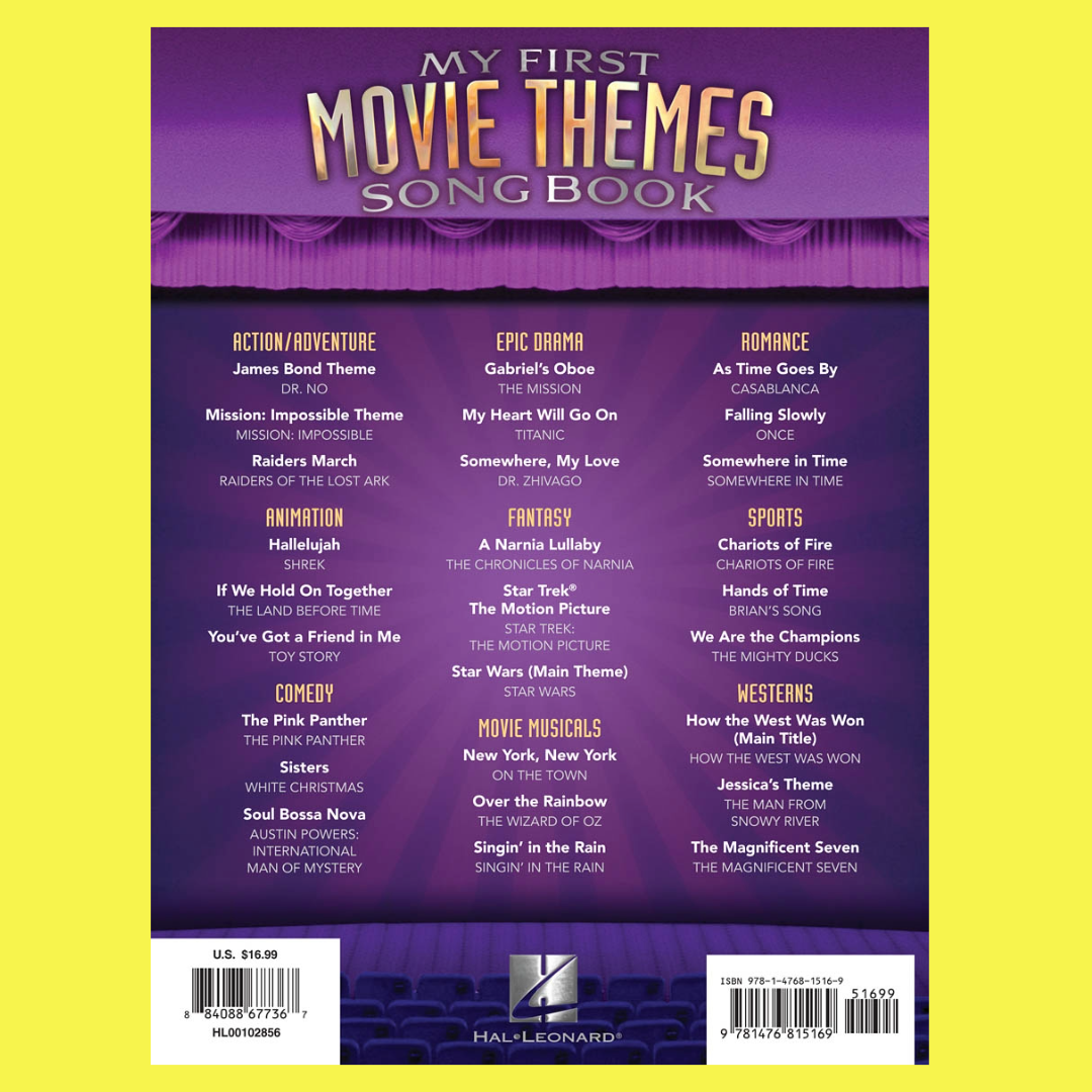 My First Movie Themes Songbook For Easy Piano