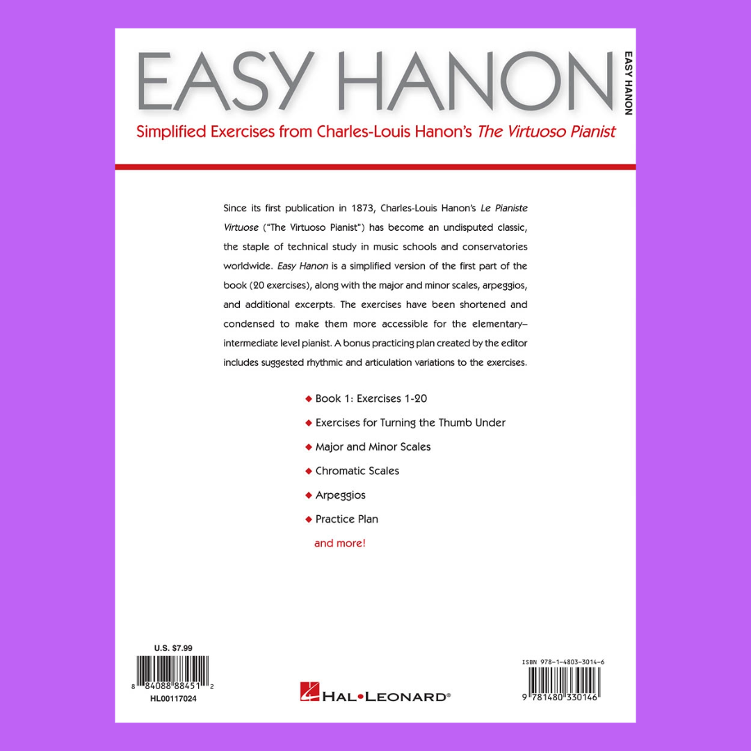 Easy Hanon Piano Book