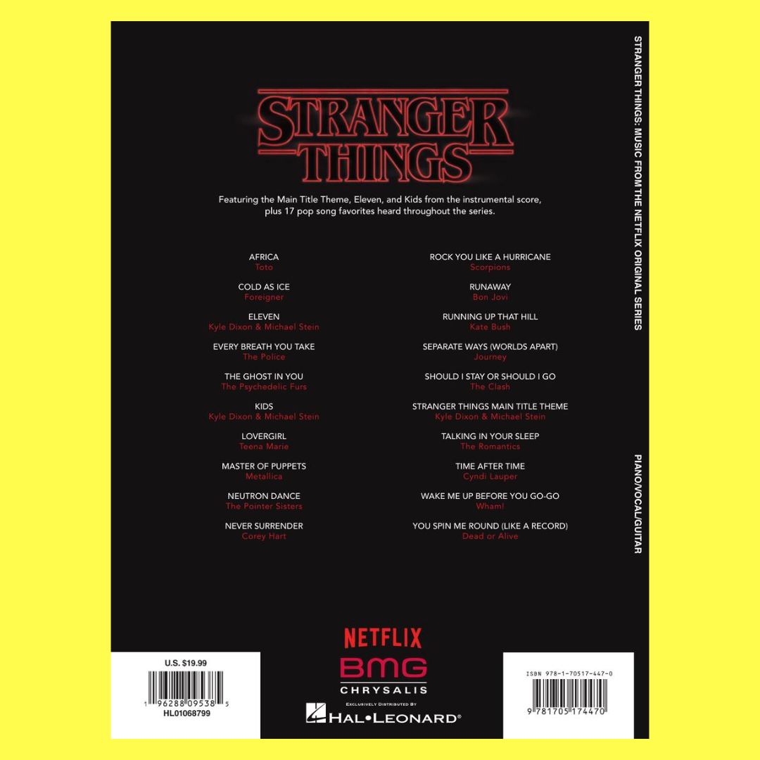 Stranger Things Music - From The Netflix Original Series PVG Songbook