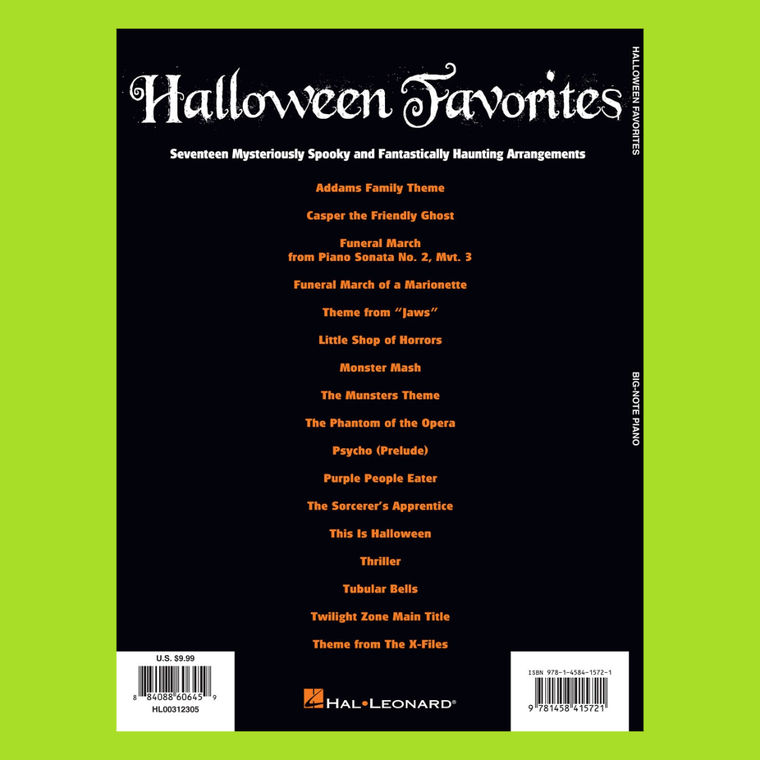 Halloween Favorites - Big Note Piano Songbook