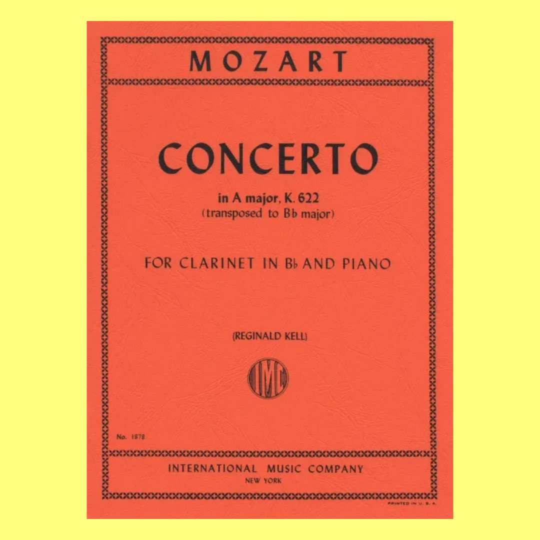 Mozart - Concerto in A major K.622 (transposed to Bb major) for Bb Clarinet