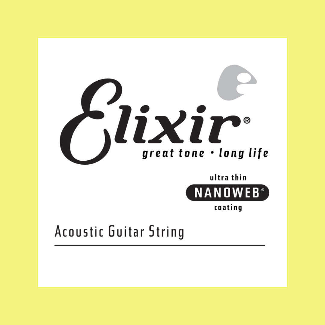 Elixir 14124 Nanoweb Single String .024 Phosphor Bronze (Acoustic Steel String Guitar)