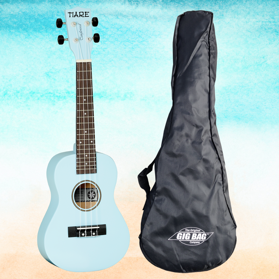 Tanglewood Tiare Surf Blue Concert Ukulele with Gig Bag