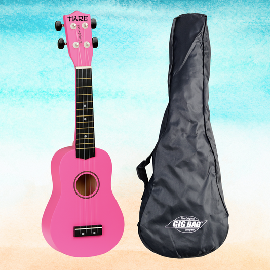 Tanglewood Tiare Soprano Pink Ukulele with Gig Bag