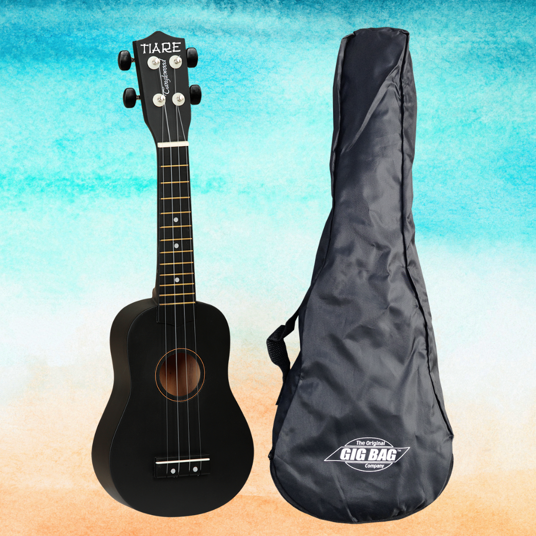 Tanglewood Tiare Soprano Black Ukulele with Gig Bag