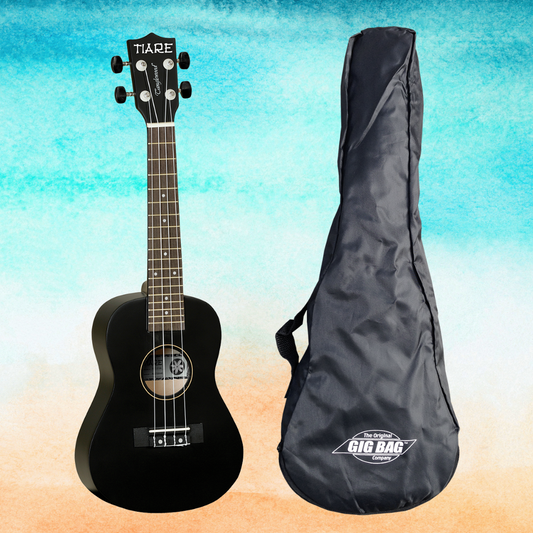 Tanglewood Tiare Black Concert Ukulele with Gig Bag