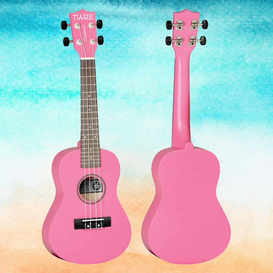 Tanglewood Tiare Hot Pink Concert Ukulele with Gig Bag