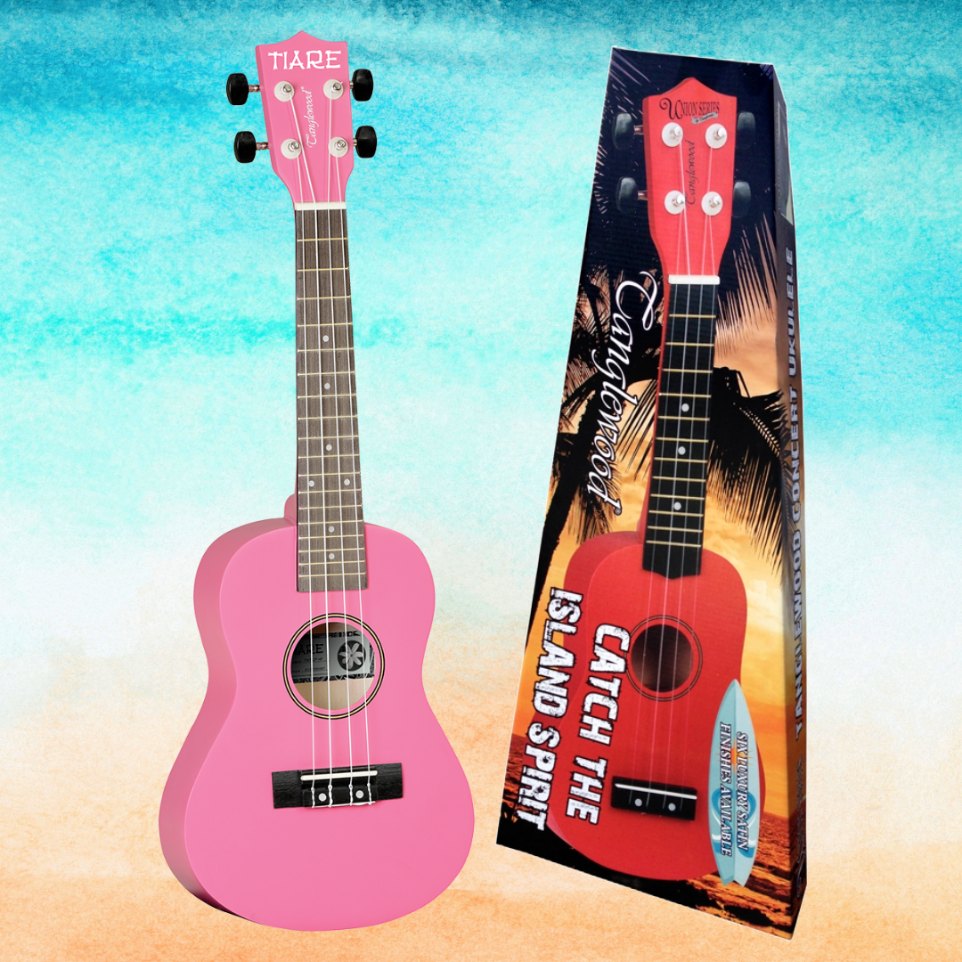 Tanglewood Tiare Hot Pink Concert Ukulele with Gig Bag