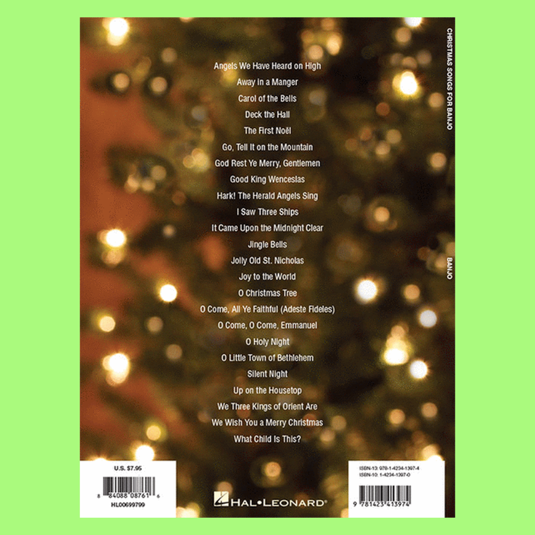 Christmas Songs For Banjo Book