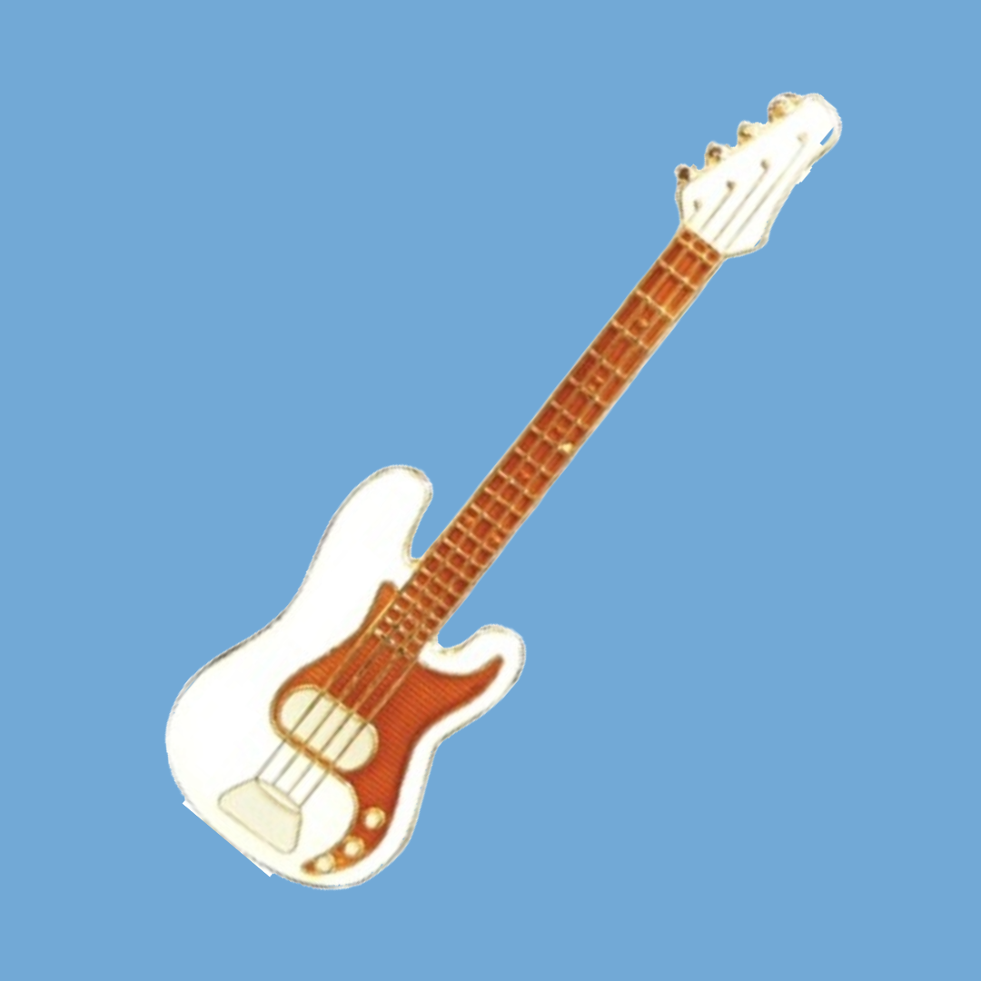 Mini Pin P Bass Guitar White