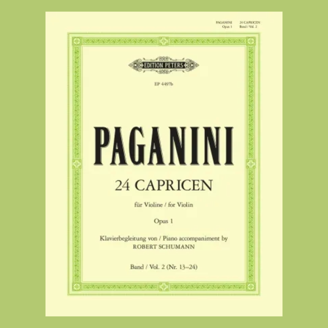 Paganini - 24 Caprices Volume 2 For Violin with Piano Accompaniment Book