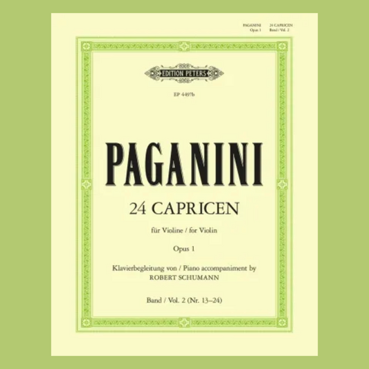 Paganini - 24 Caprices Volume 2 For Violin with Piano Accompaniment Book