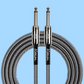 Kirlin 10ft Black Entry Woven Instrument Cable with Chrome Ends