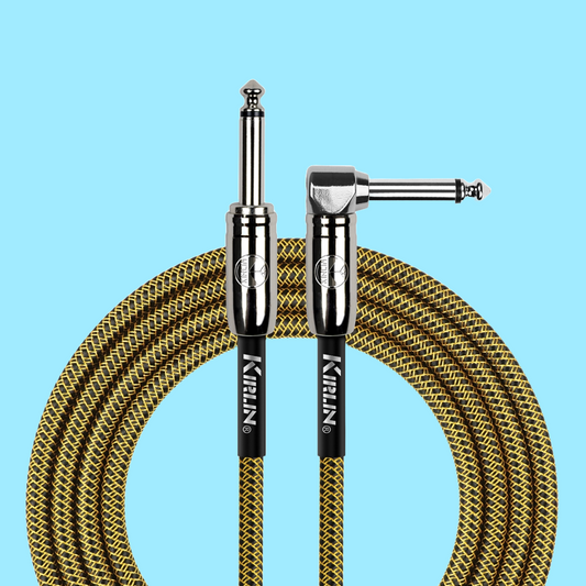 Kirlin 10ft Tweed Entry Woven Instrument Cable RA - Straight with Chrome Ends