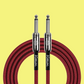 Kirlin 10ft Red Entry Woven Instrument Cable with Chrome Ends