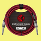 Kirlin 10ft Red Entry Woven Instrument Cable with Chrome Ends