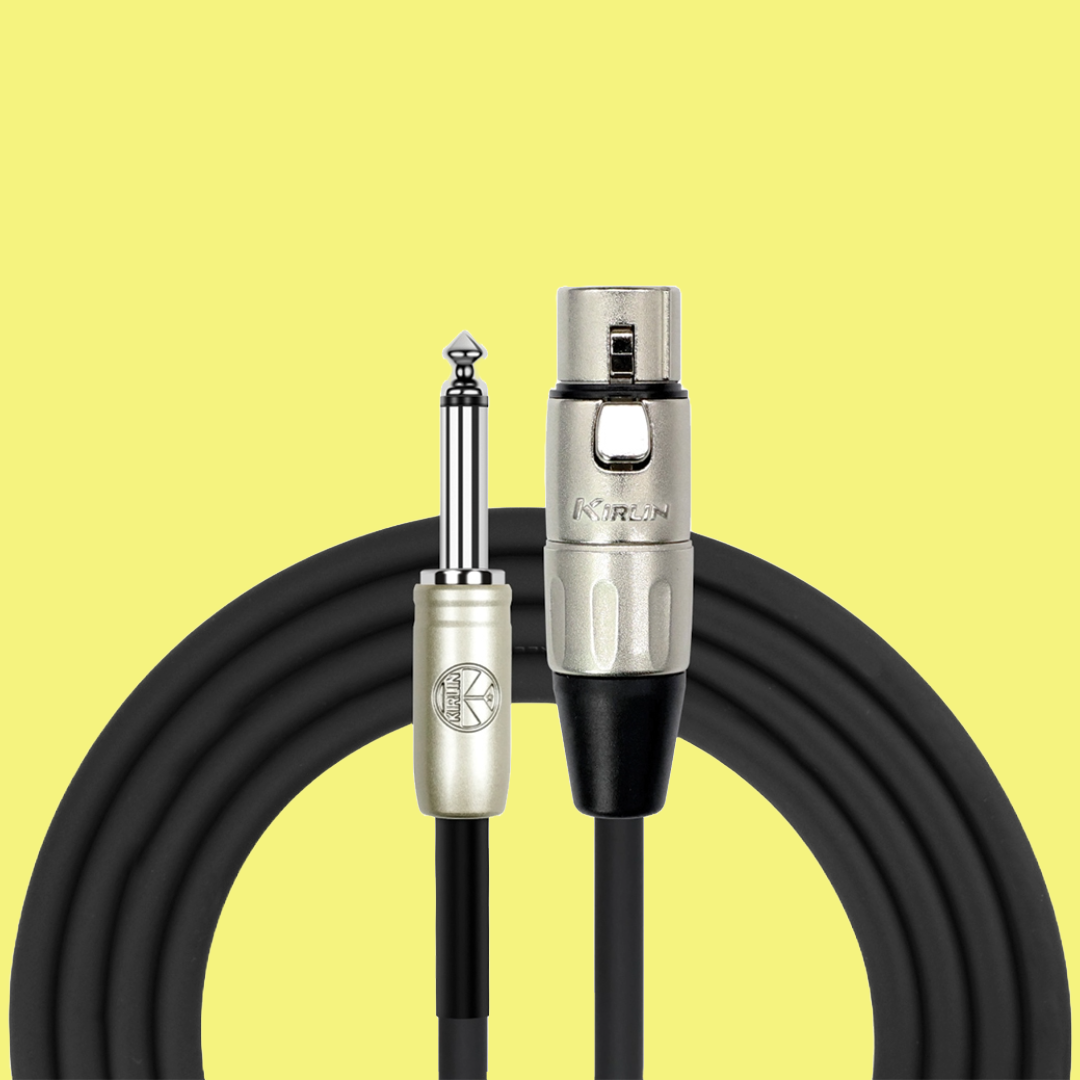 Kirlin 6ft Female XLR to 1/4" Jack Microphone Cable