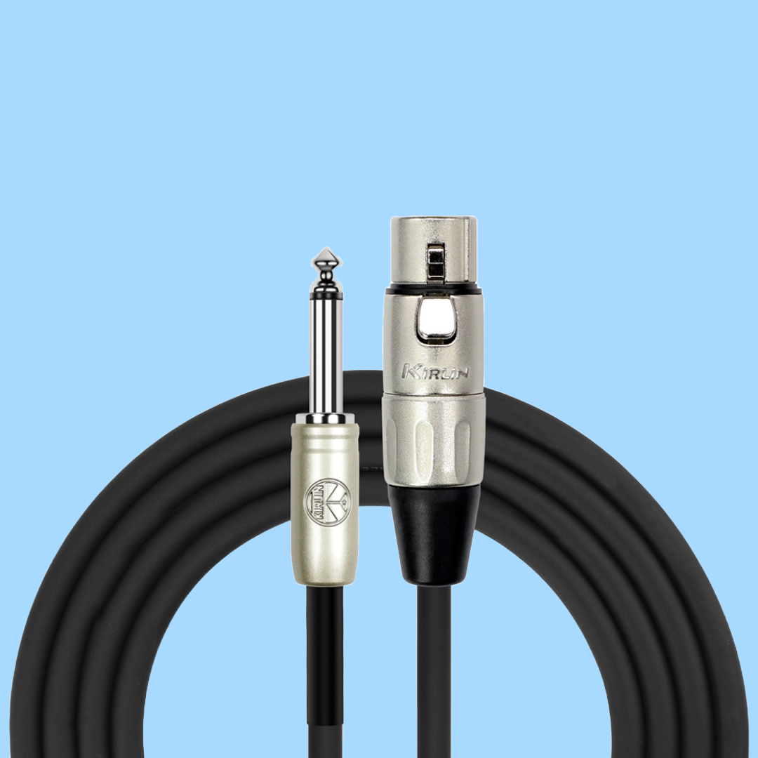 Kirlin 3ft Female XLR to 1/4" Jack Microphone Cable