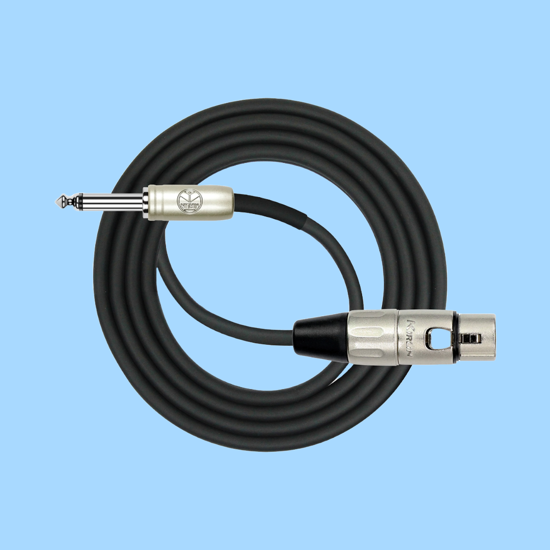 Kirlin 3ft Female XLR to 1/4" Jack Microphone Cable