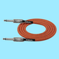 Kirlin 10ft Orange Entry Woven Instrument Cable (Straight)