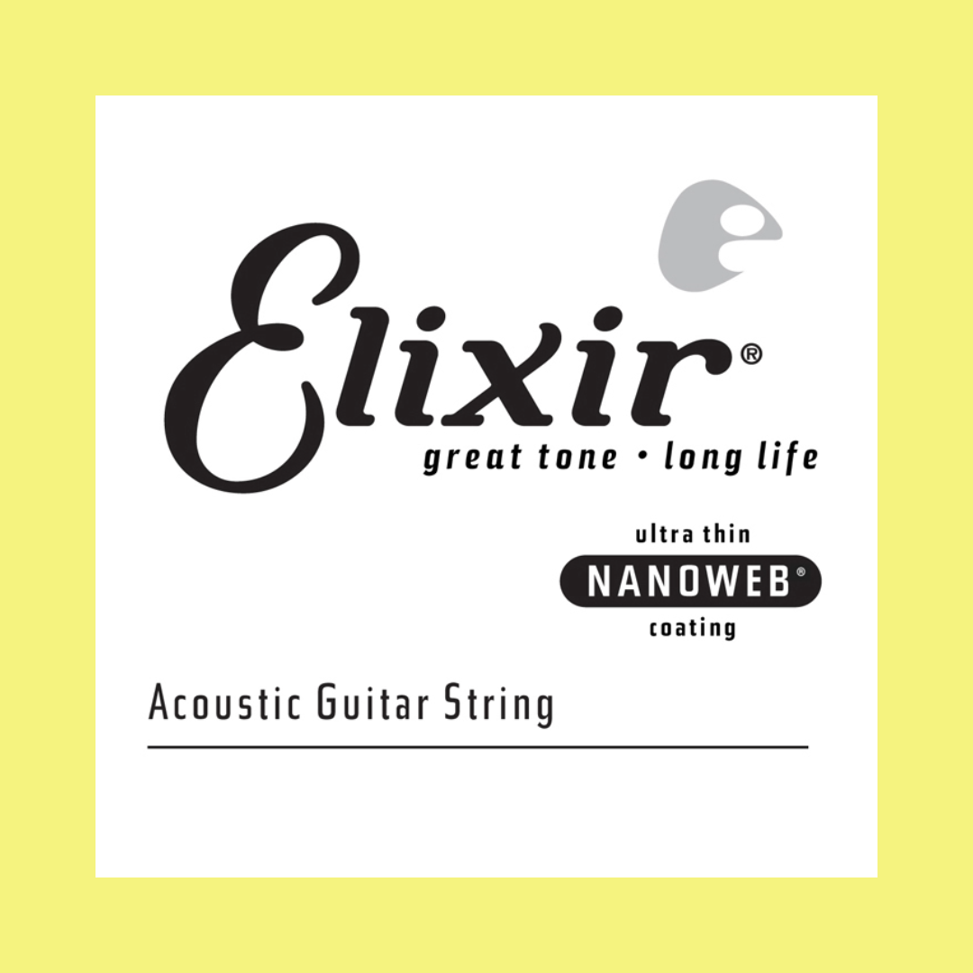 Elixir 15123 Nanoweb Single Guitar String .023 80/20 Bronze