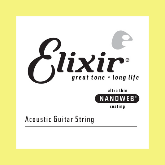 Elixir 15123 Nanoweb Single Guitar String .023 80/20 Bronze