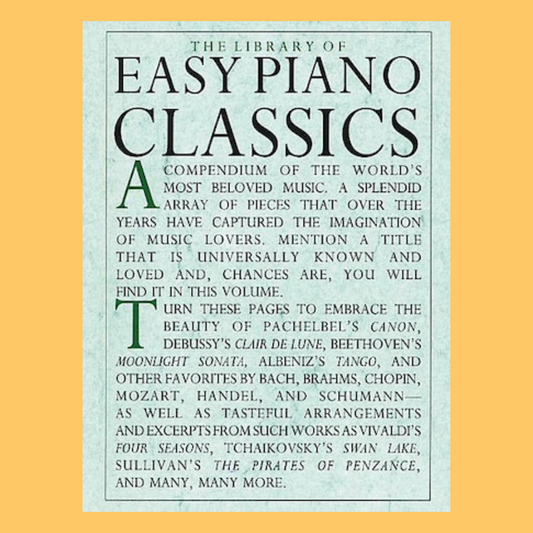 The Library Of Easy Piano Classics Spiral Bound Book