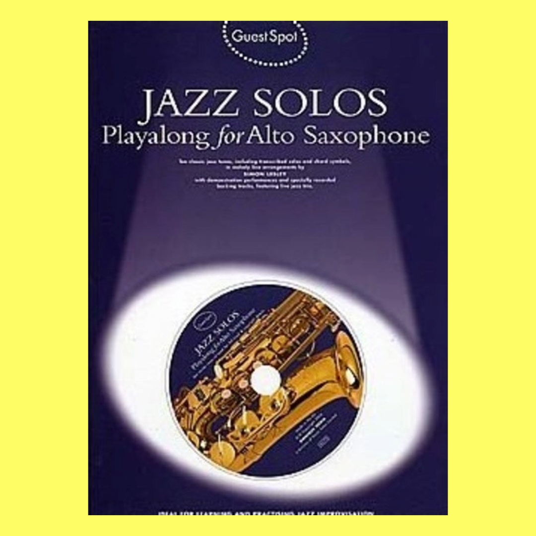 Guest Spot - Jazz Solos Alto Saxophone Play Along Book/Cd