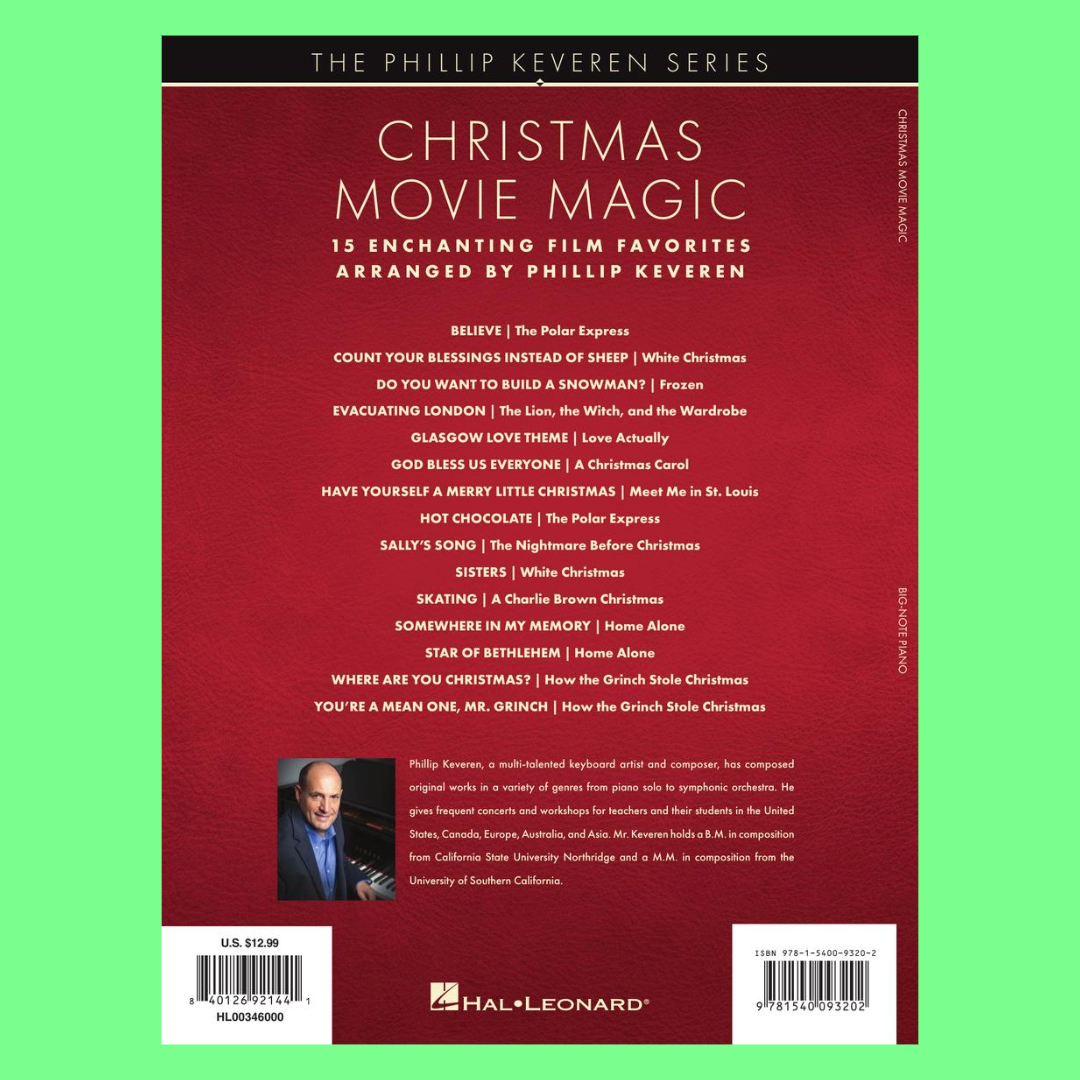 Christmas Movie Magic - Keveren Big Note Piano Book