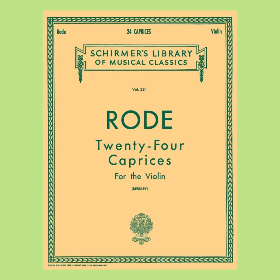 Rode - 24 Caprices For Violin Book