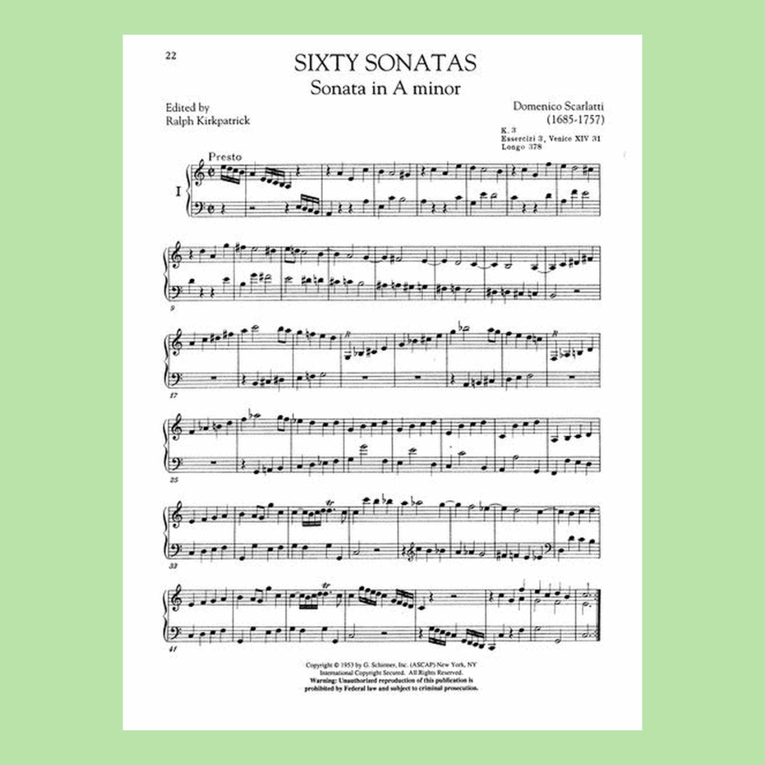 Scarlatti - 60 Sonatas Complete For Piano Book