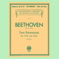 Beethoven - 2 Romances Op 40 & 50 Violin with Piano Accompaniment Book