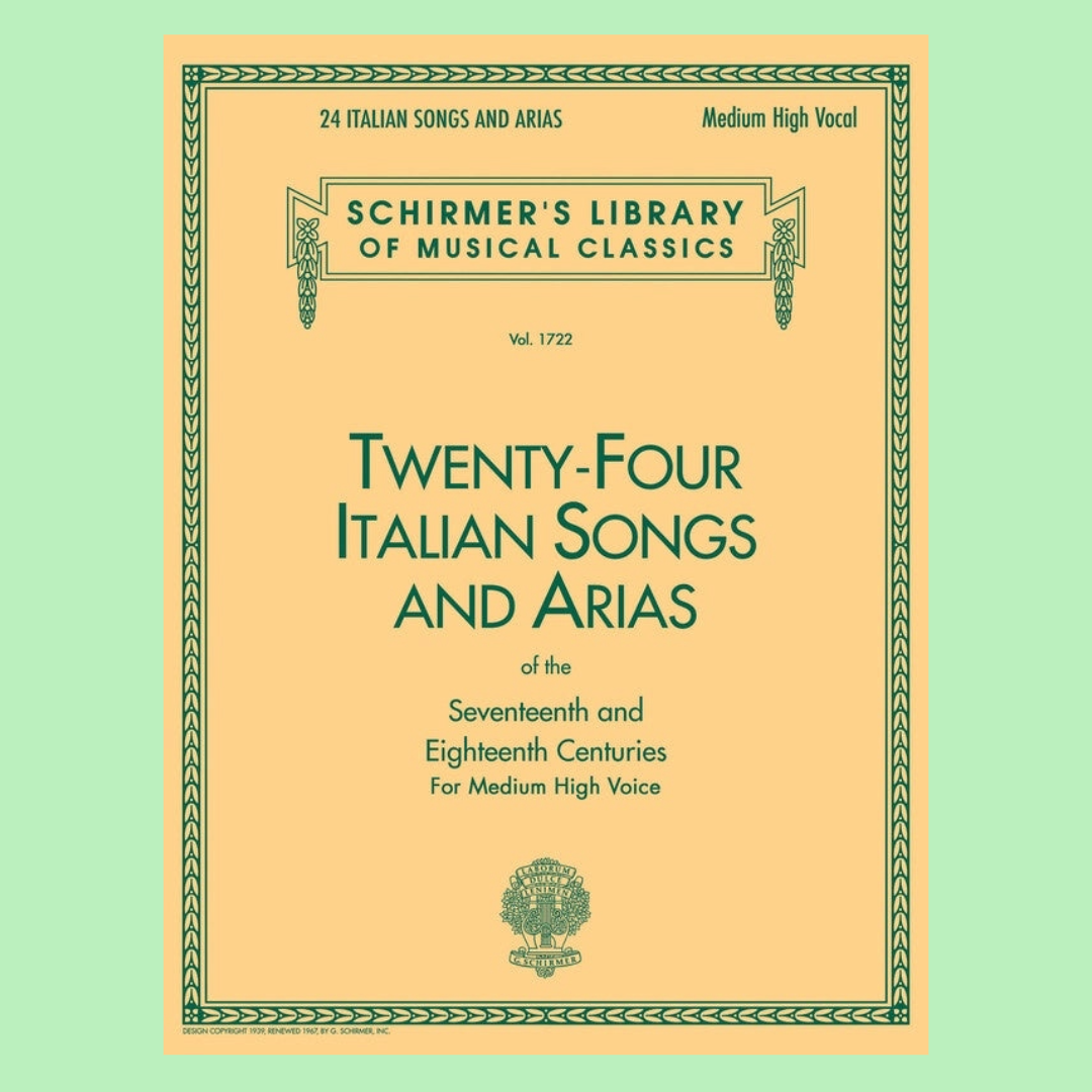 24 Italian Songs & Arias Medium/High Voice Book