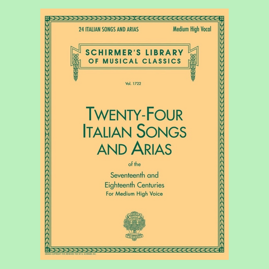 24 Italian Songs & Arias Medium/High Voice Book