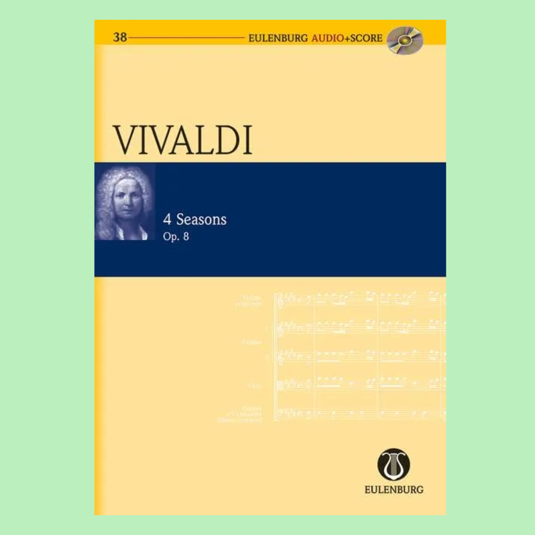 Vivaldi - 4 Seasons Op 8 Study Score Book/Cd