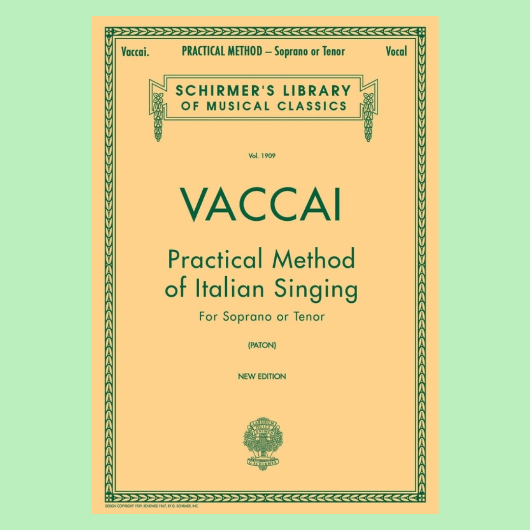 Vaccai - Practical Method Italian Singing Soprano/Tenor Book