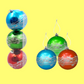 Set Of 3 Christmas Baubles With Silver Music Notes